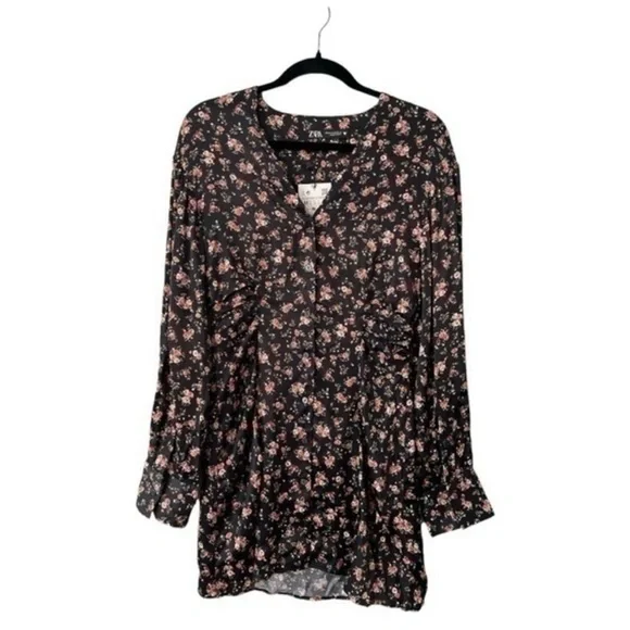dark blue long sleeve mini dress Sample Backless Round Neck Long Sleeve Mini Dress